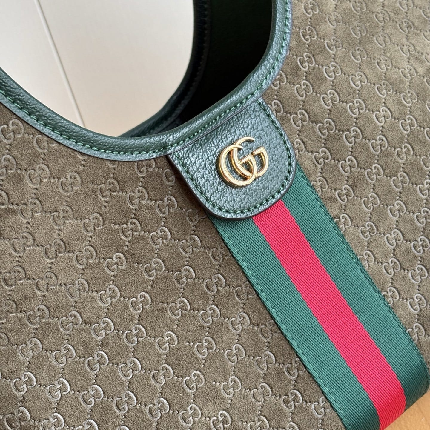 Gucci Giglio Small Tote Bag Dark Green 25Cm