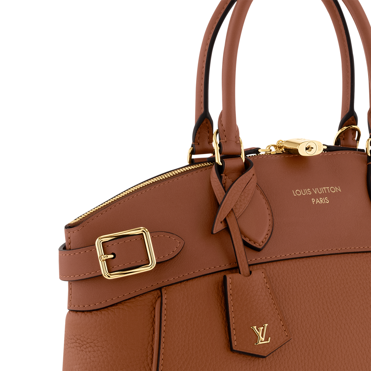 Louis Vuitton Lock It Vendôme Mm High End Leather Brown 36cm M22925