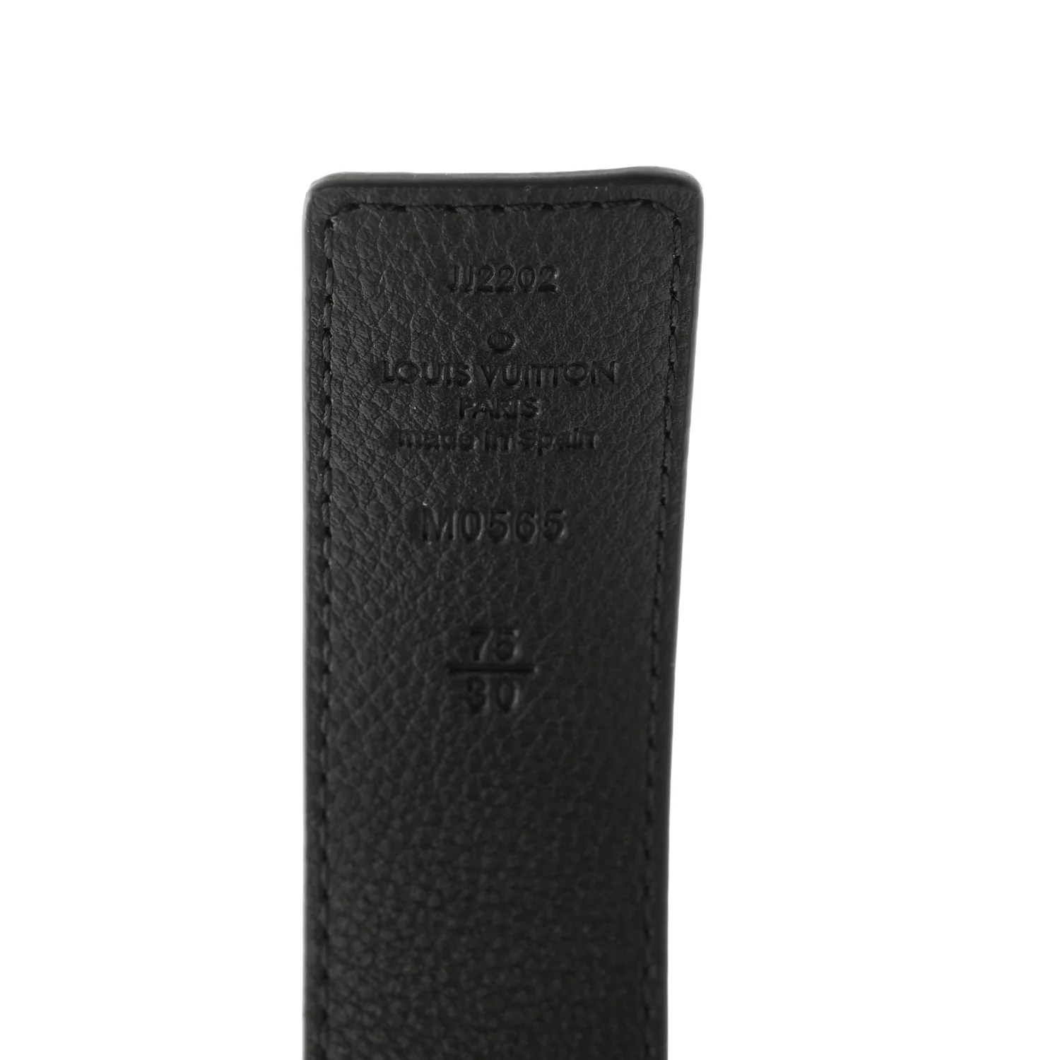 Calfskin Monogram 30mm LV Initiales Reversible Belt 75 30 Black