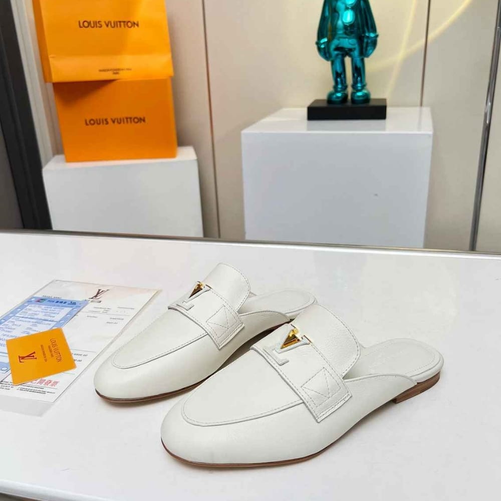 Louis Vuitton Mare Open Back Loafer White