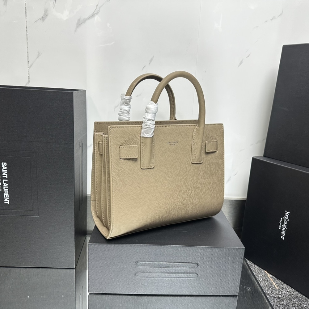 Saint Laurent Sac De Jour Small In Grained Leather Beige 26Cm