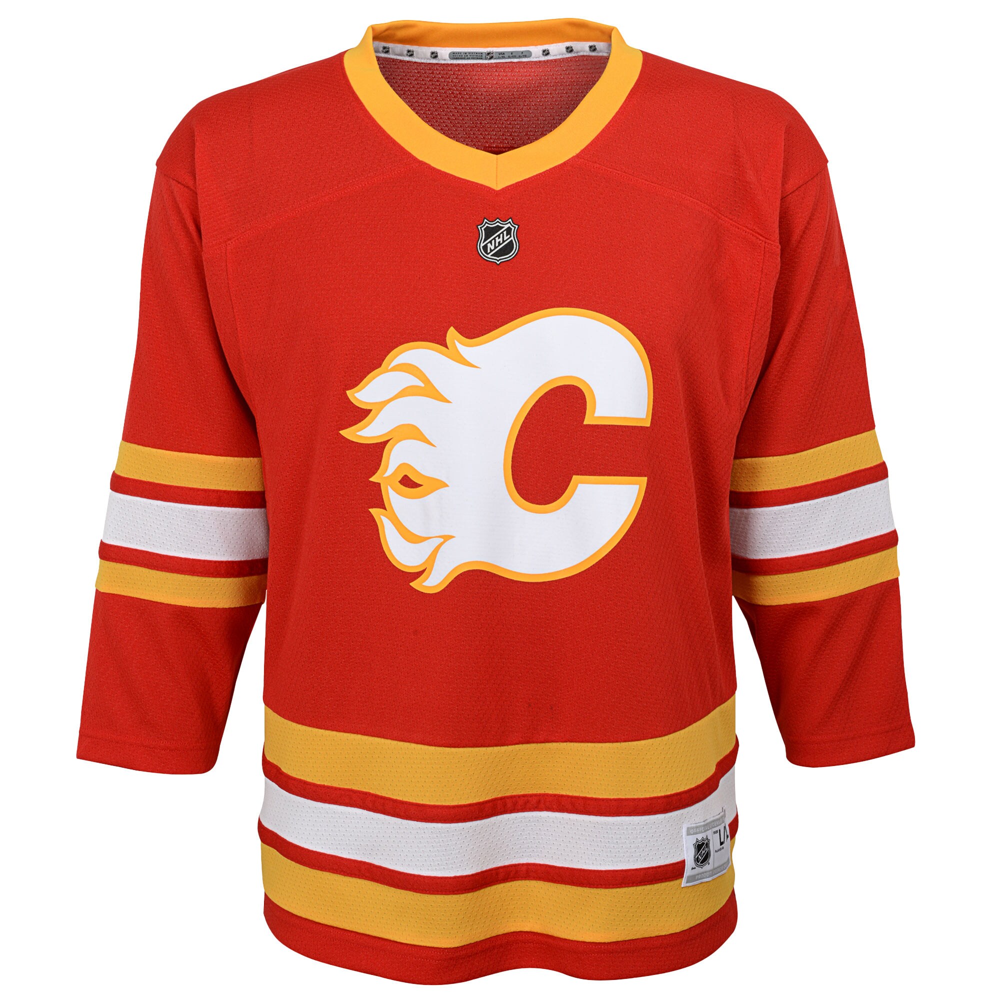 Calgary Flames Youth Home Replica Custom Jersey – Red