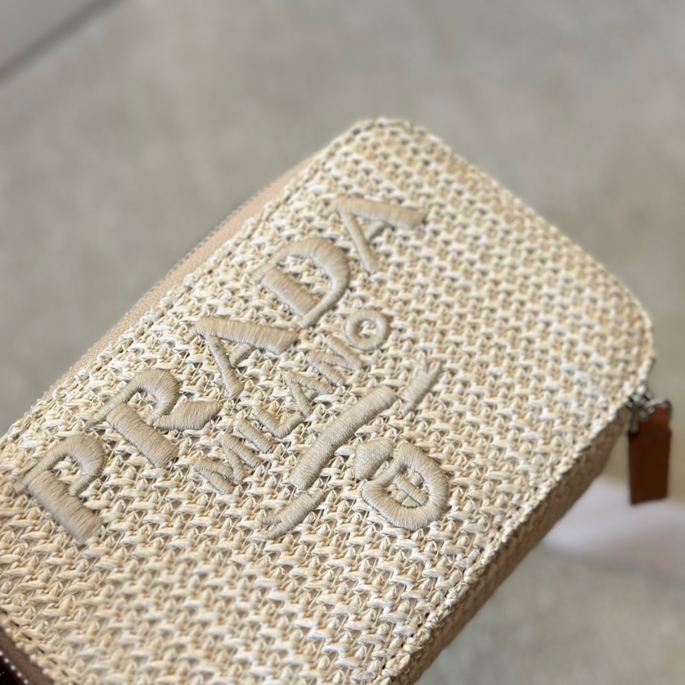 Prada Crochet Prada Brique Bag Natural 20Cm 2Vh173 2M2T F0018 V Nlo