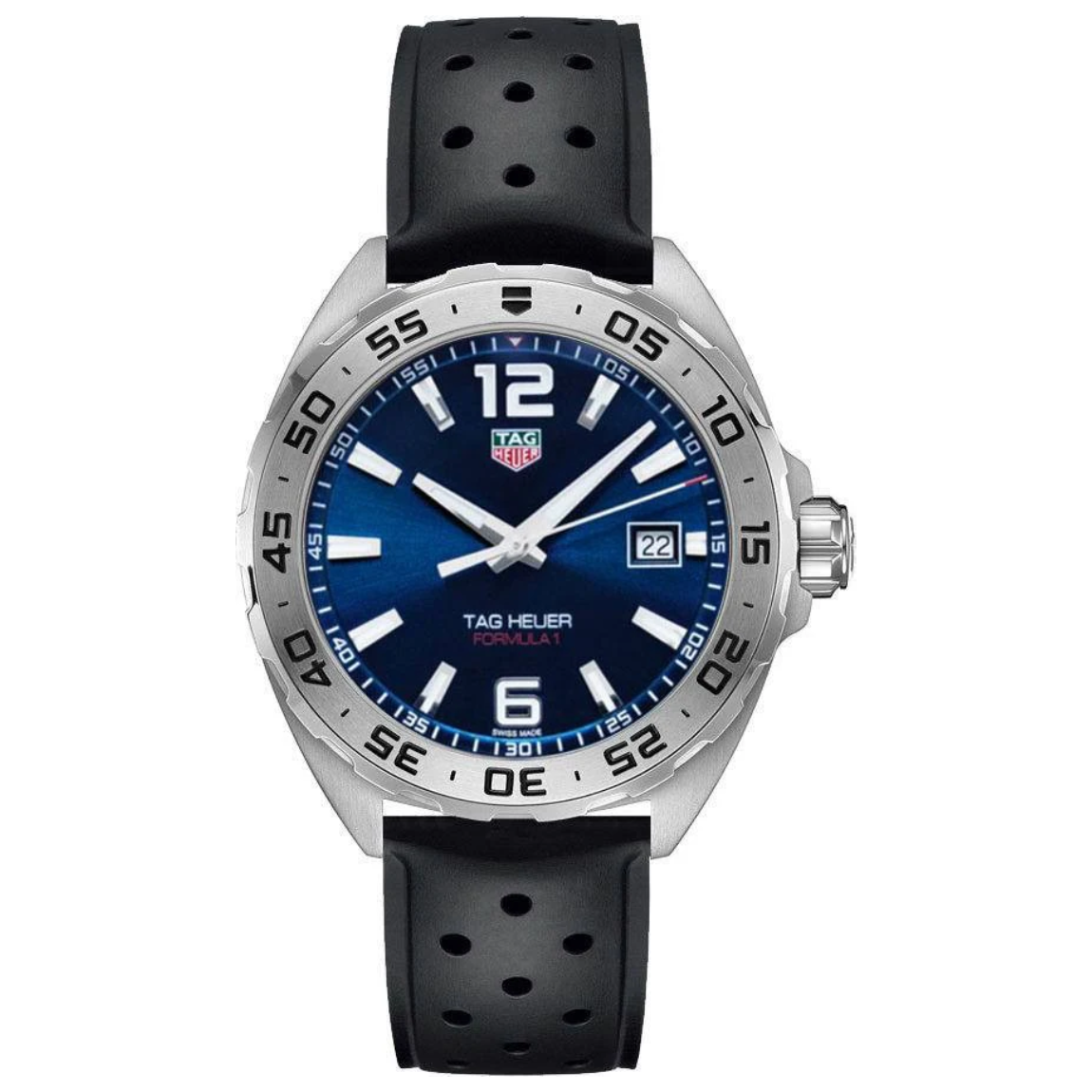 Tag Heuer Formula 1 Quartz Blue Dial Black Rubber Strap WAZ1118.FT8023 41mm