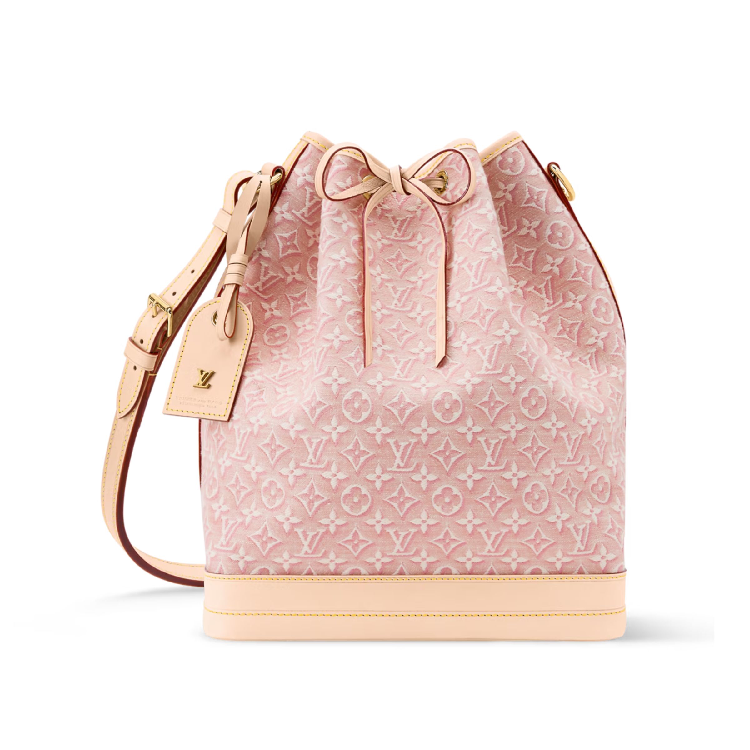Louis Vuitton Noé Monogram Emblème Rose Ruban Color 27.5cm M28714