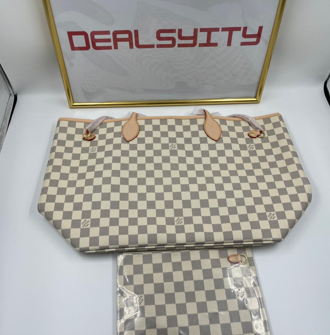 Louis Vuitton Neverfull GM Tote Bag Damier Azur Canvas Beige 39cm N40602
