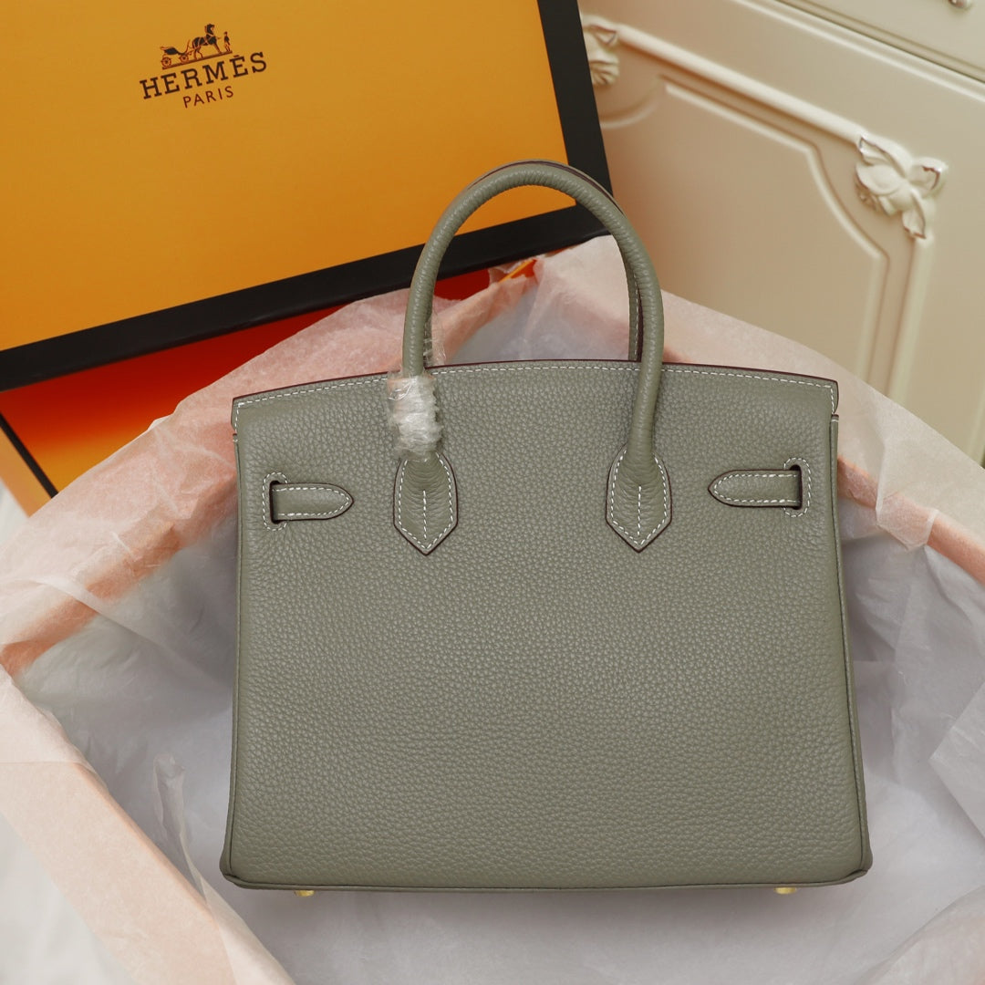 Hermes Birkin Bag 30 Olive Togo Gold Hardware