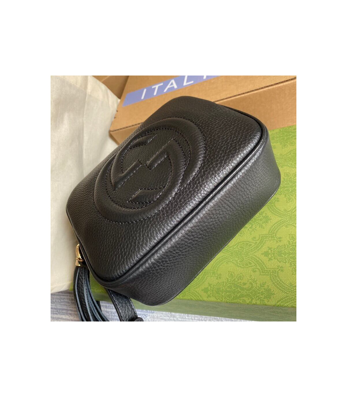 Gucci Soho Small Leather Disco Bag Black