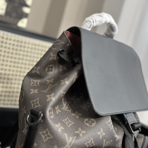 Louis Vuitton Utility Backpack Black And Grey 40Cm