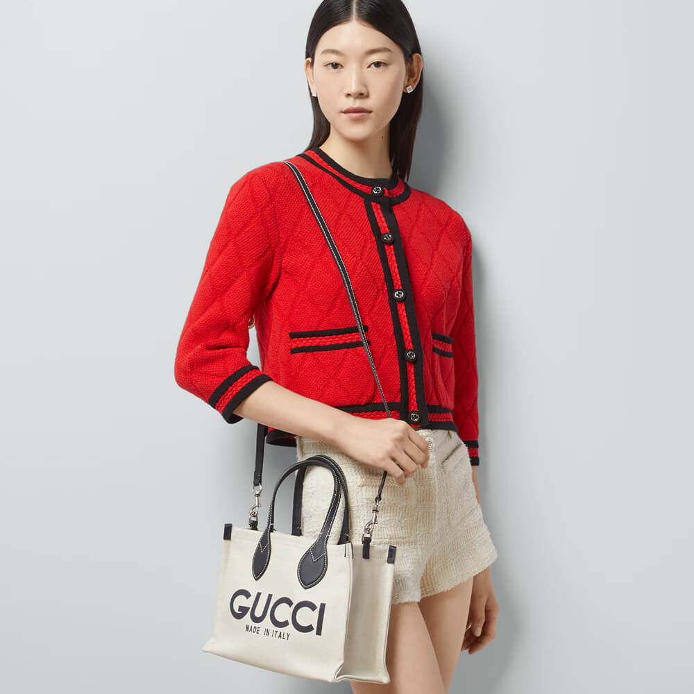 Gucci Mini Tote Bag With Gucci Print