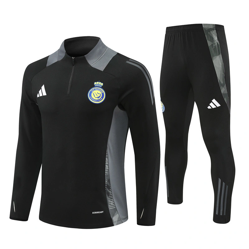2024-25 Al-Nassr Half-Pull Training Suit Blue Football Shirt Set