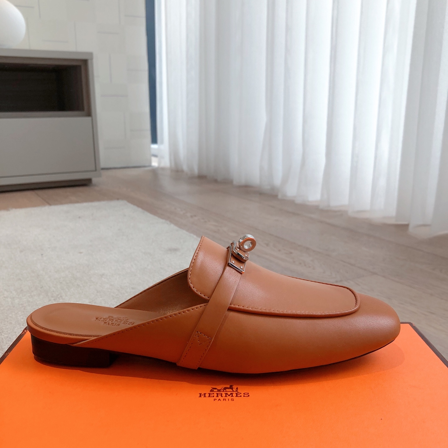 Hermes Oz Mule Brown