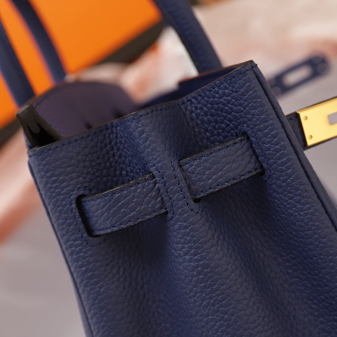 Hermes Birkin Bag 35 Navy Togo Gold Hardware