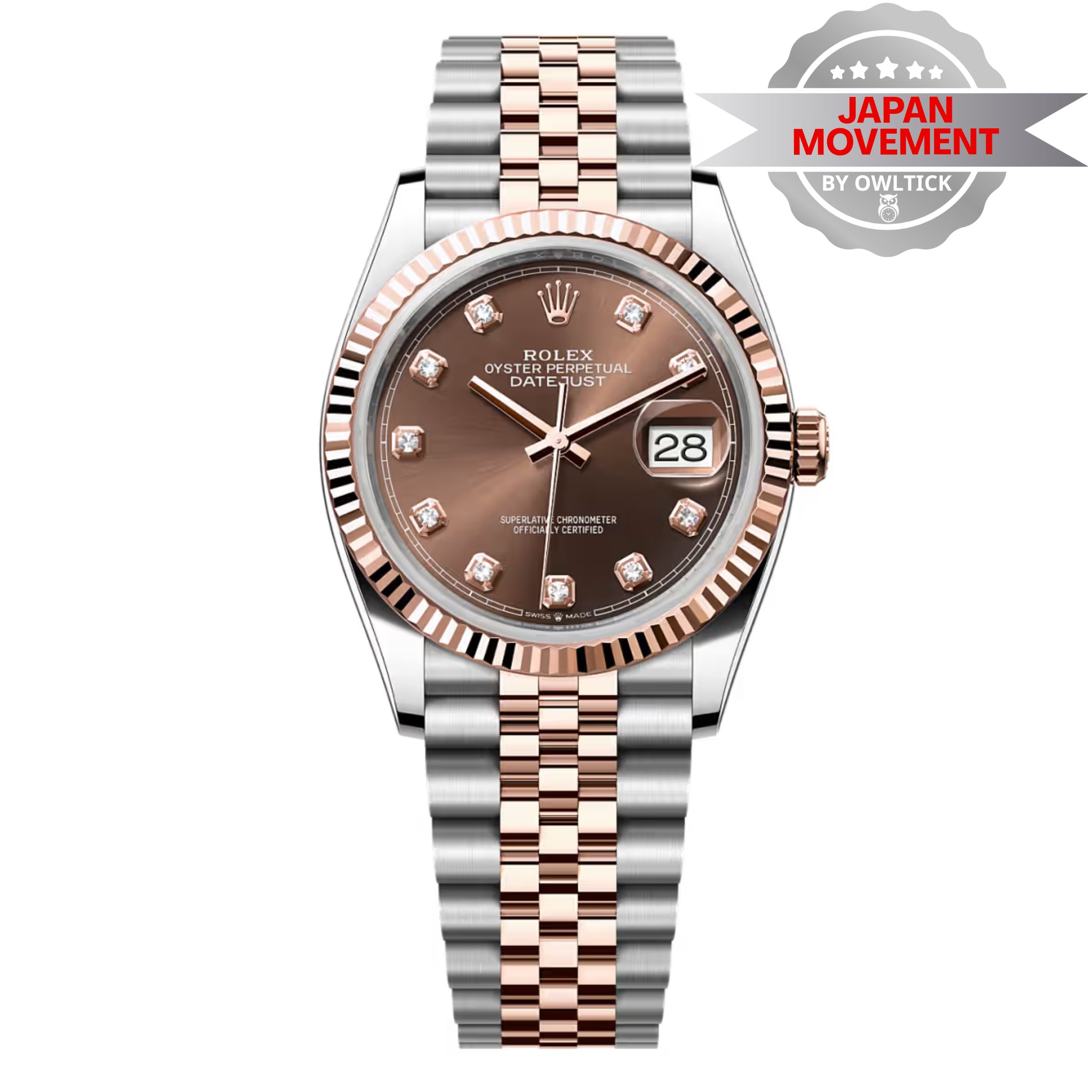[Superclone] Rolex Datejust 36mm Chocolate Dial Diamond Jubilee 126231