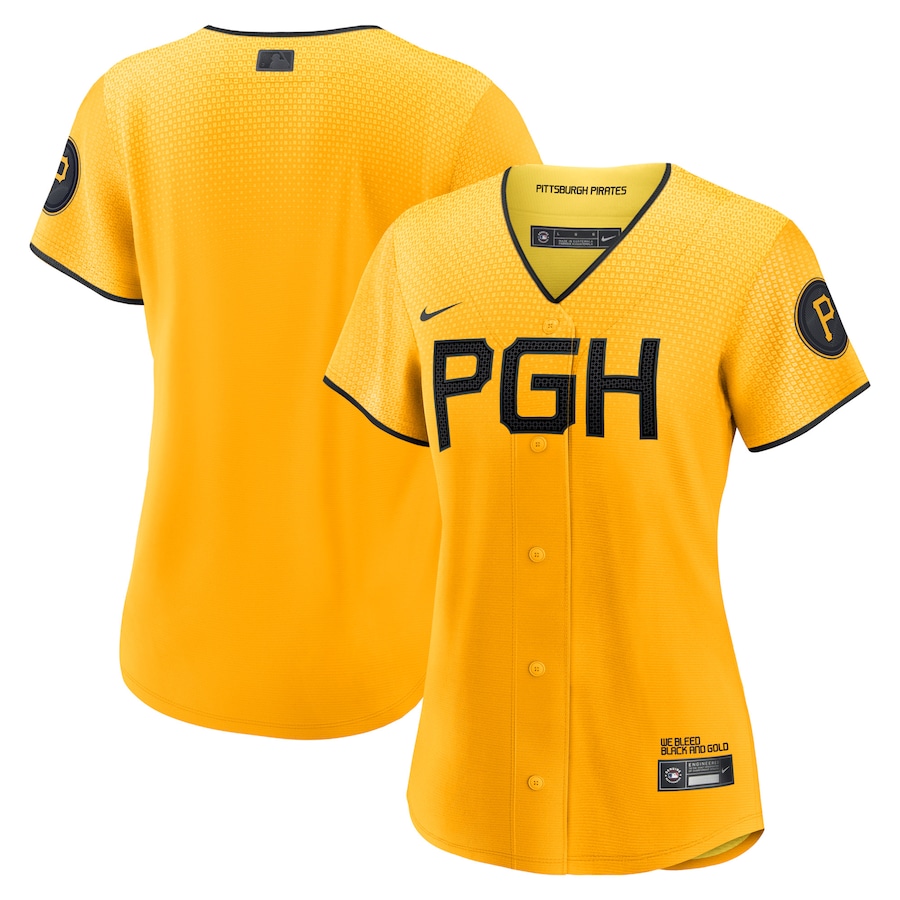 Pittsburgh Pirates Women's City Connect Jersey Gold