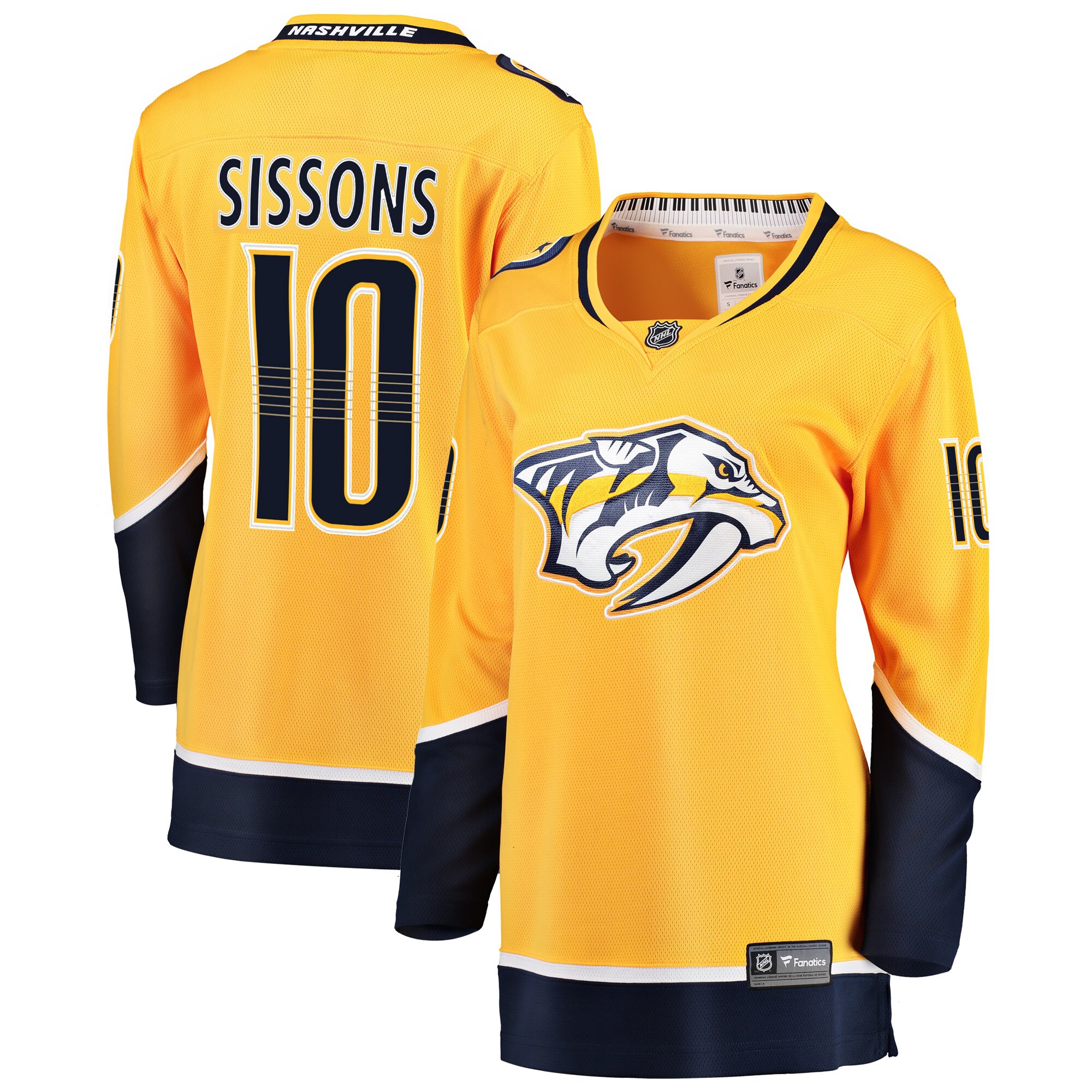 Colton Sissons Nashville Predators Fanatics Women’s Breakaway Player Jersey – Gold