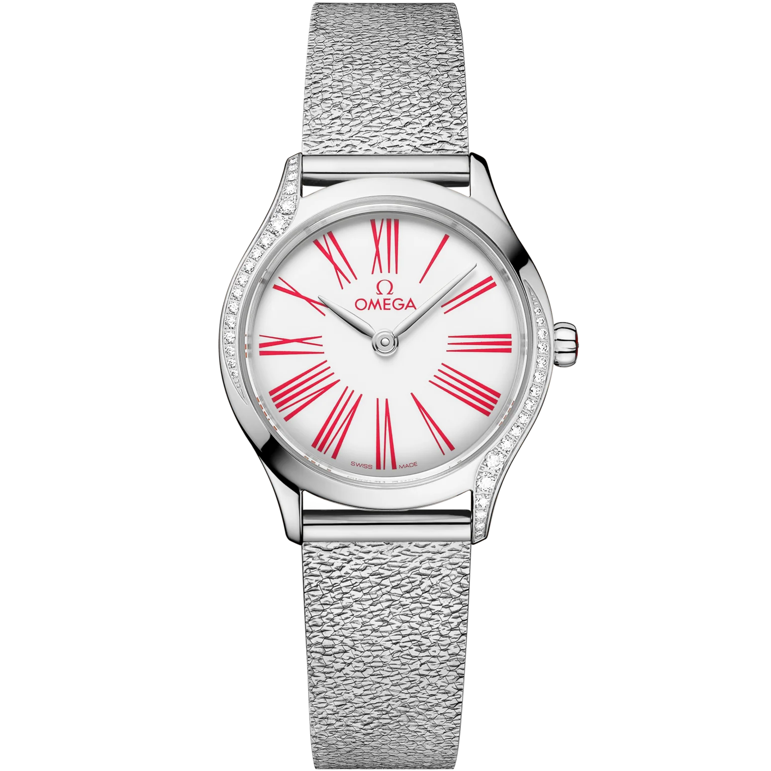 Omega De Ville Mini Trésor 26mm White Dial with Diamonds Stainless Steel Bracelet 428.15.26.60.04.003