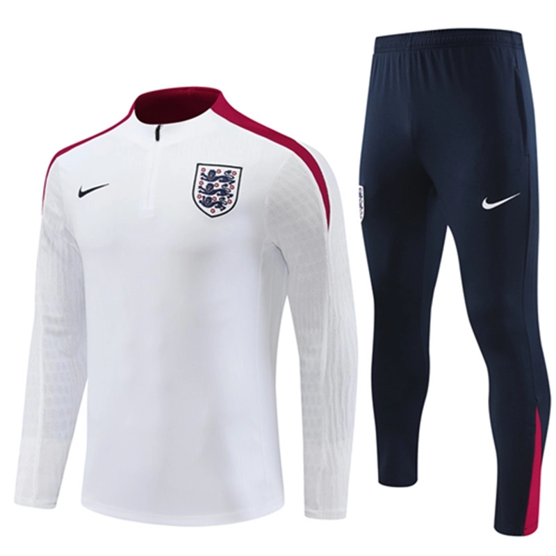 2024-25 England White【Player】 Long Sleeve Training Suit