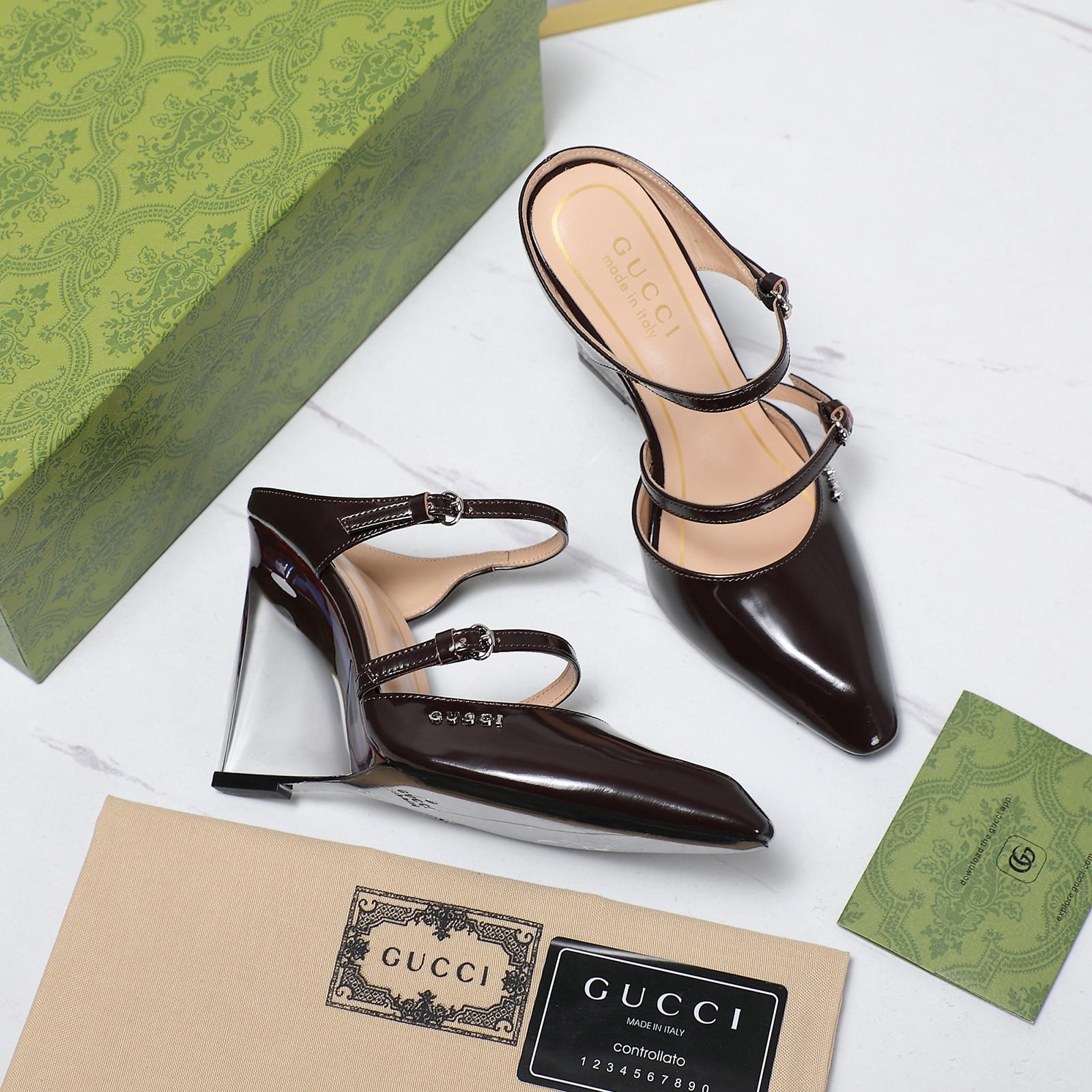 Gucci Women’s Wedge Mule Black 827856 Clg00 1000