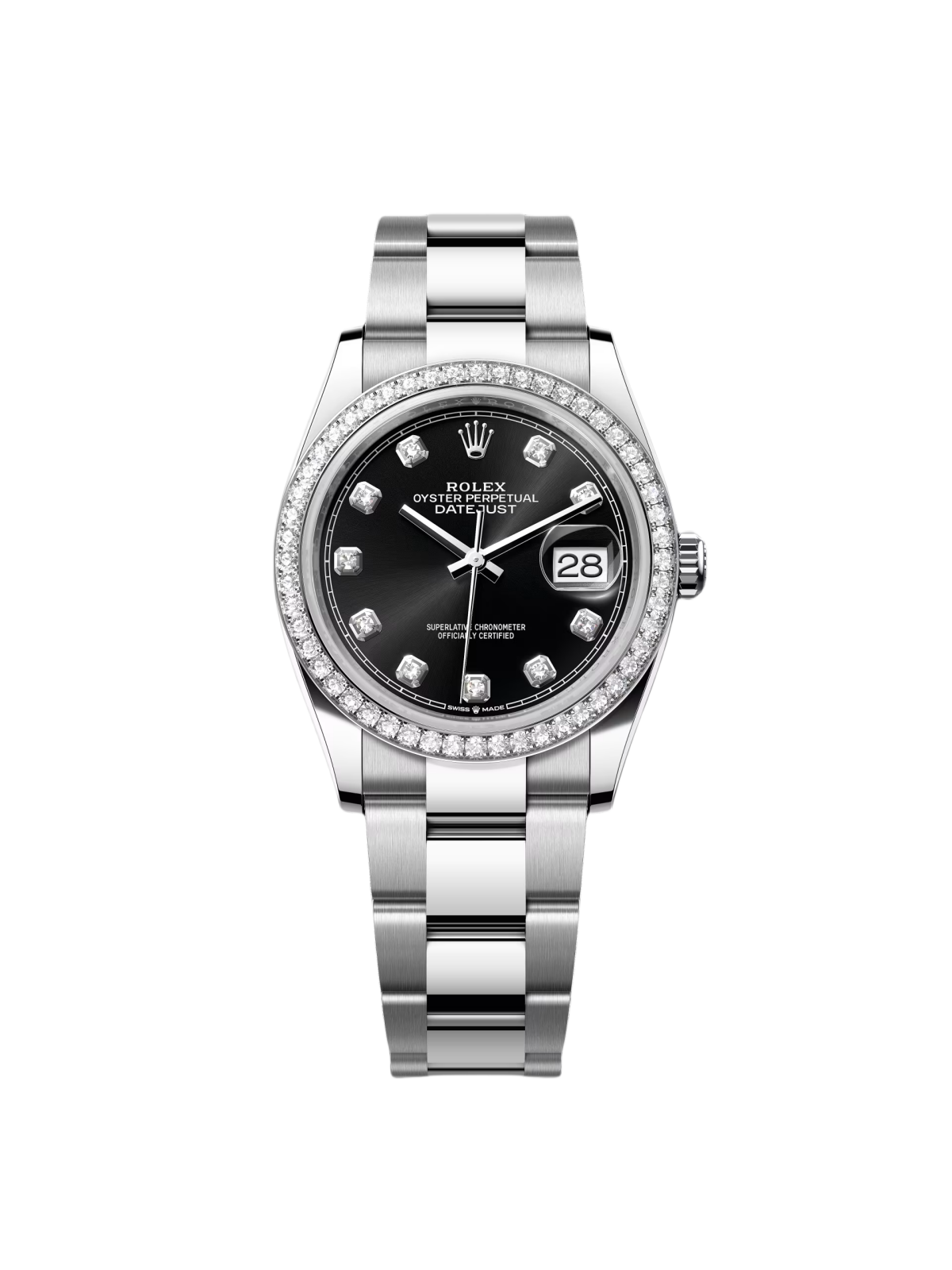 Rolex  Datejust 36mm 126284 Black Dial Jubilee bracelet