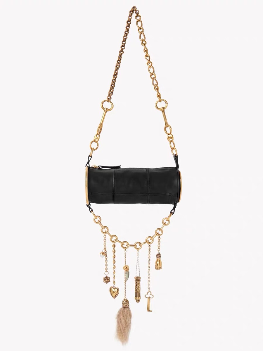 Chloé Runway Gravity Bag – Charm Chain Cylinder Shoulder Bag