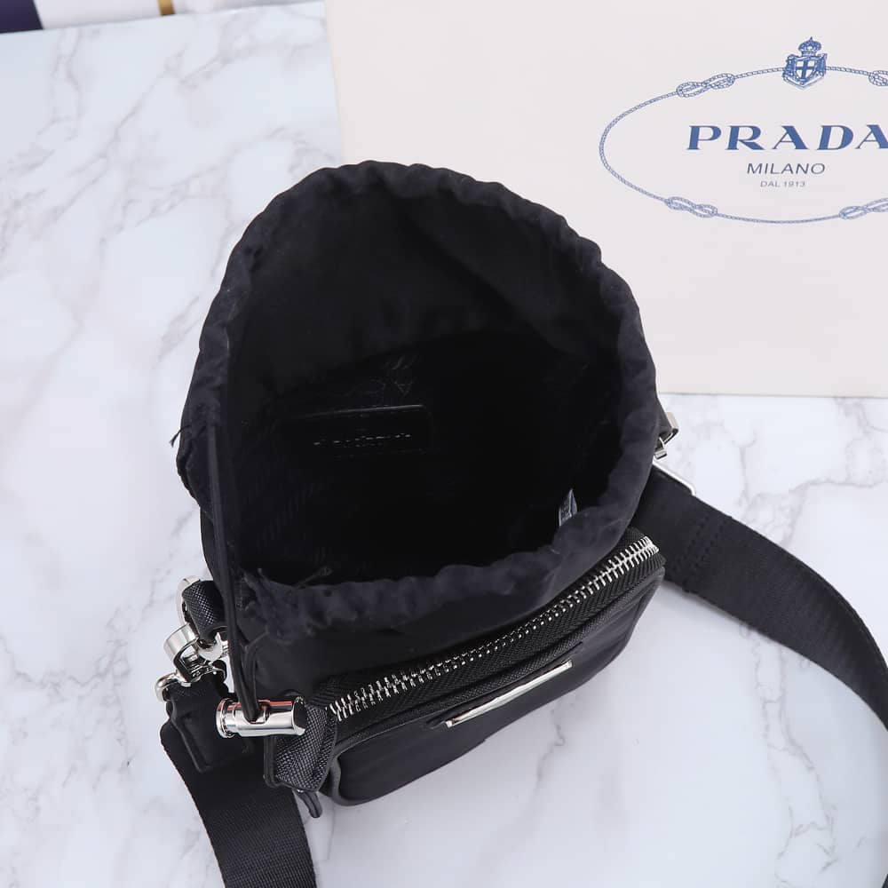 Prada Re Nylon Smartphone Case Black 18Cm