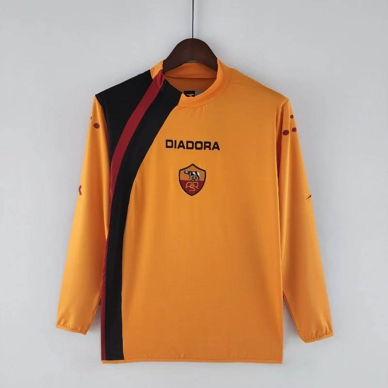Retro 2005-06 AS Roma Long Sleeve Home Football jersey retro