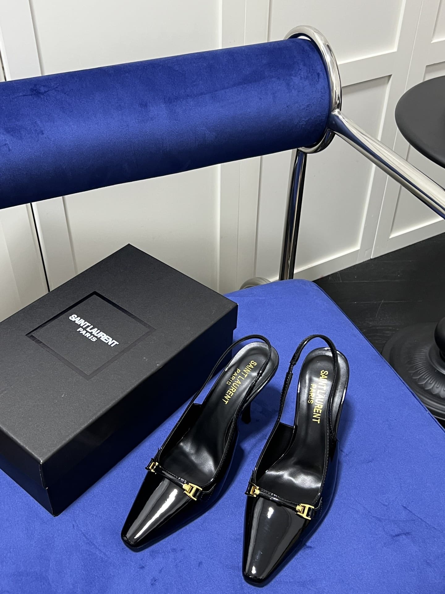 Saint Laurent Blade Patent Leather Pumps