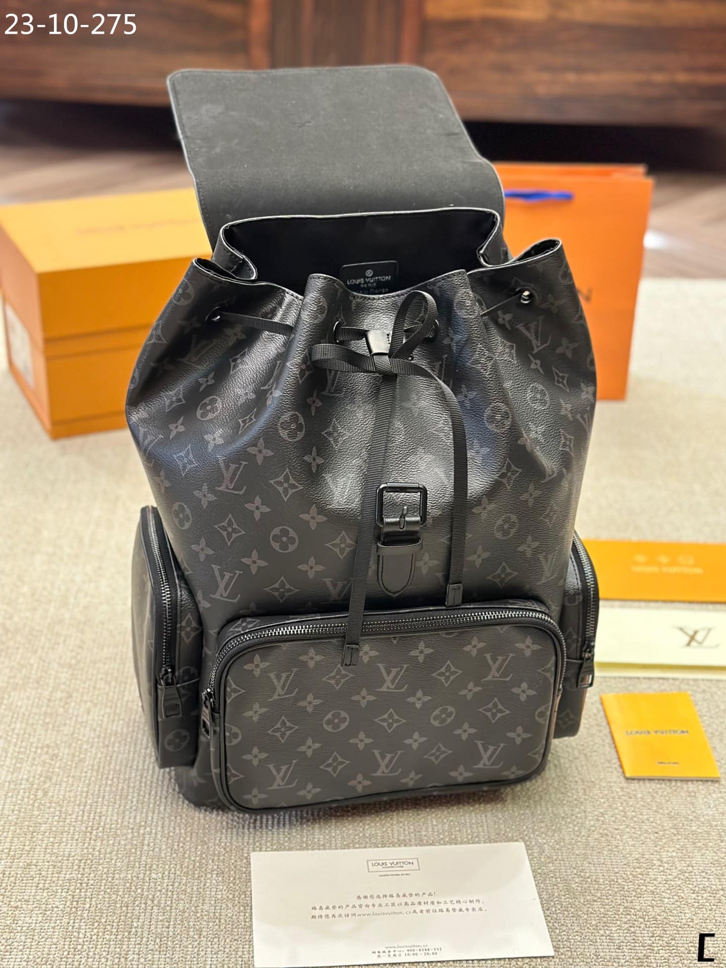 Louis Vuitton Backpack Monogram Black 45Cm