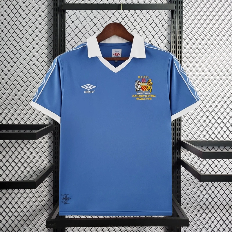 Retro 1981-82 Manchester City Home Football jersey retro