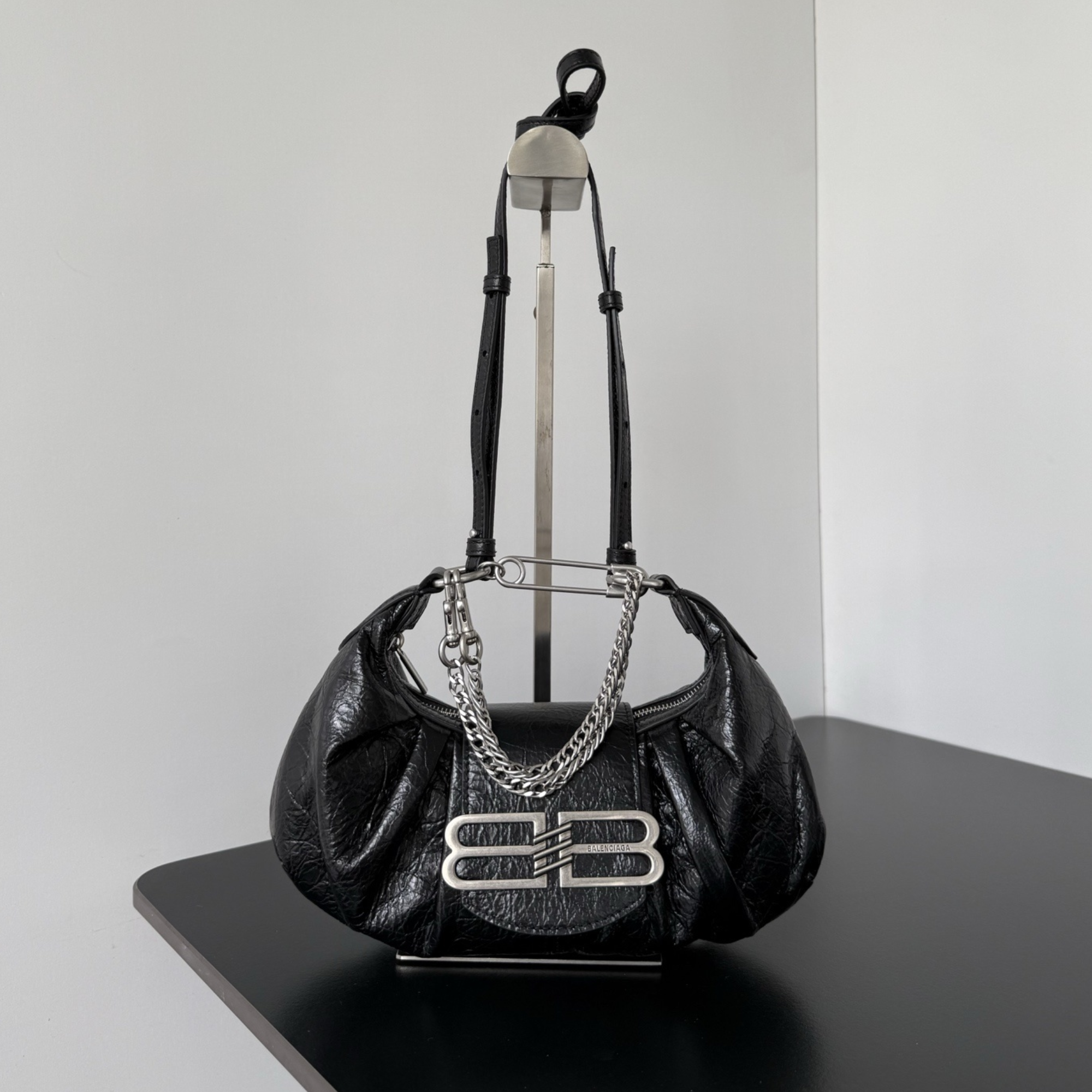 Balenciaga Pamela Shoulder Bag Small Black 28cm/11in