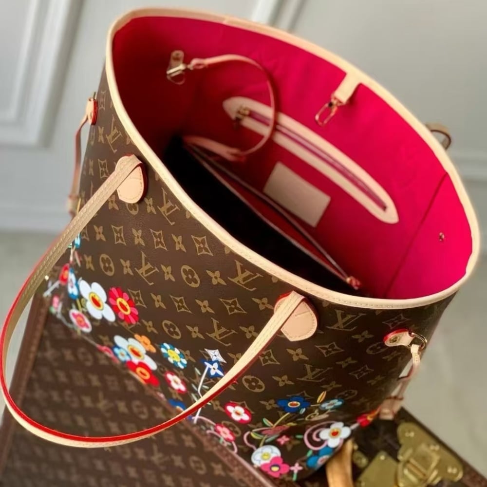Louis Vuitton X Takashi Murakami Neverfull MM Superflat Brown 32cm M13271