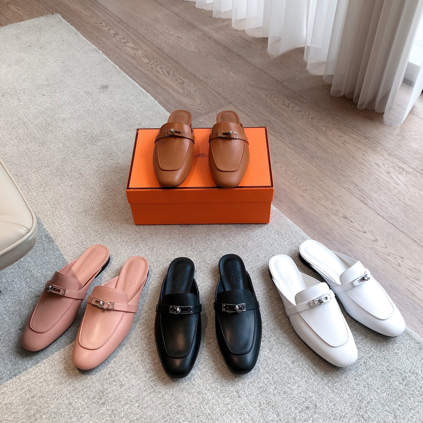Hermes Oz Mule Brown