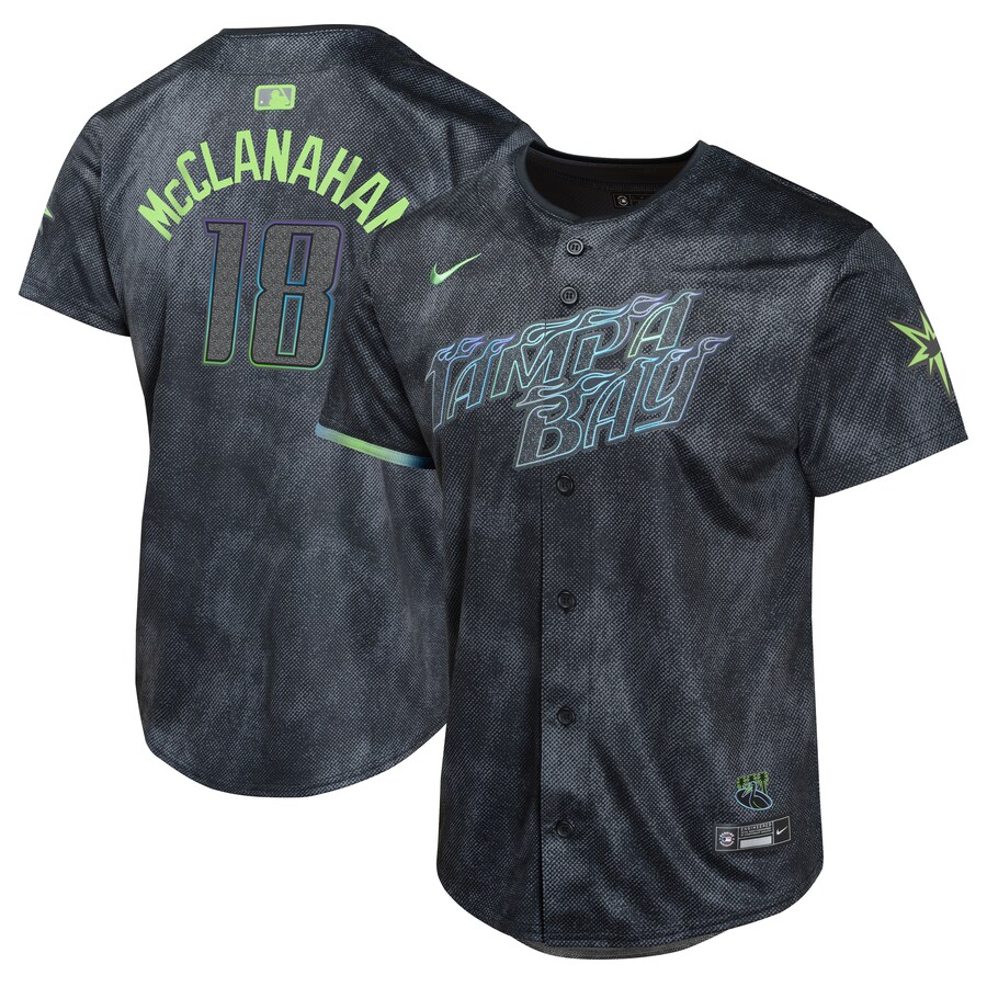 Shane McClanahan Tampa Bay Rays Youth 2024 City Connect Limited Player Jersey Charcoal
