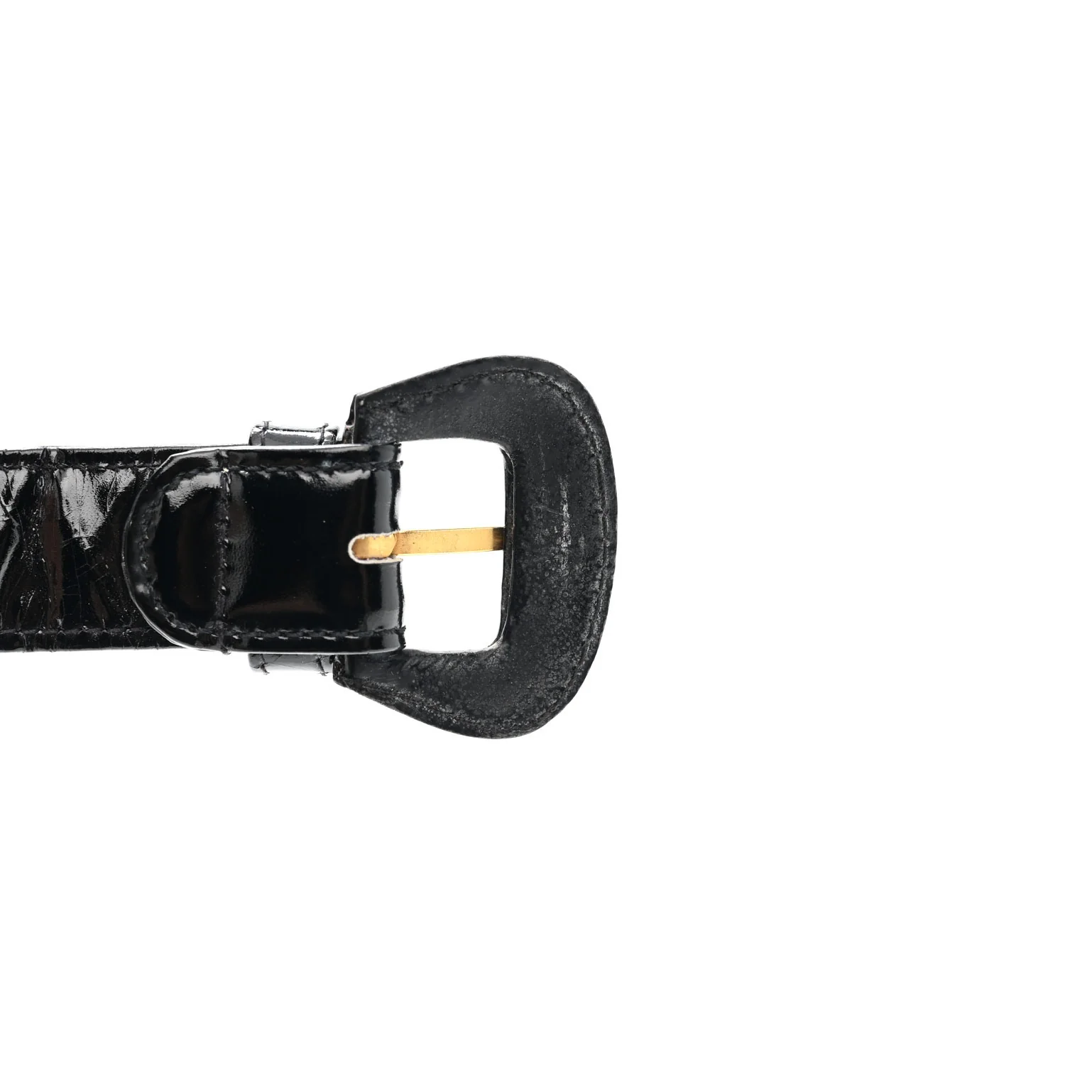 Patent Flap Waist Belt Bag Black