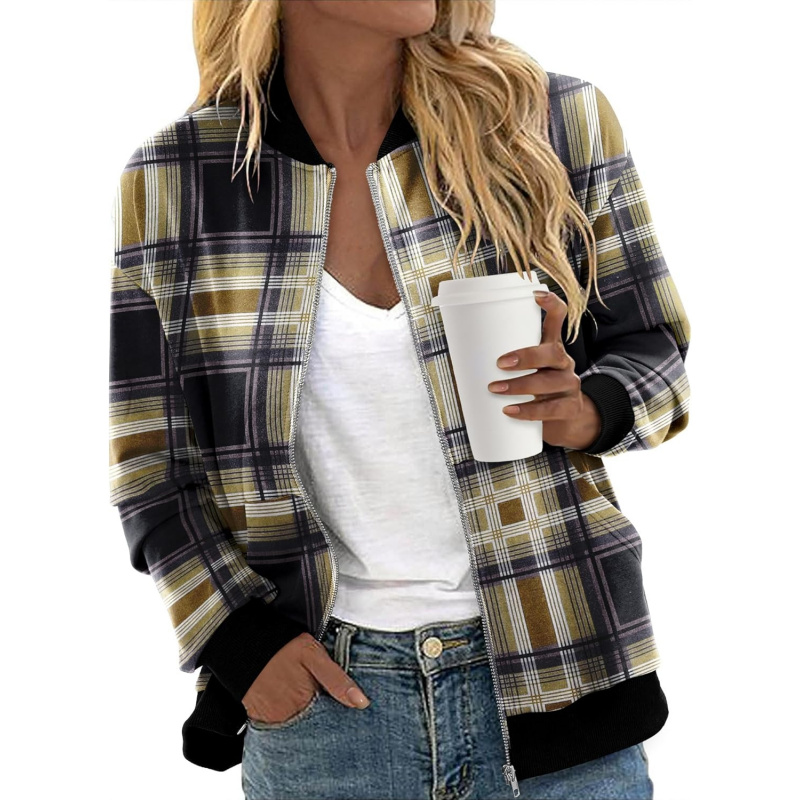 Women's Zip Up Jacket Casual Long Sleeve