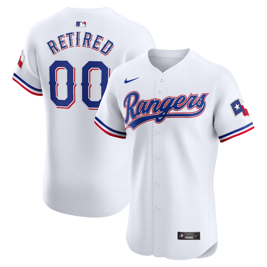 Texas Rangers Home Elite Pick-A-Player Retired Roster Jersey White
