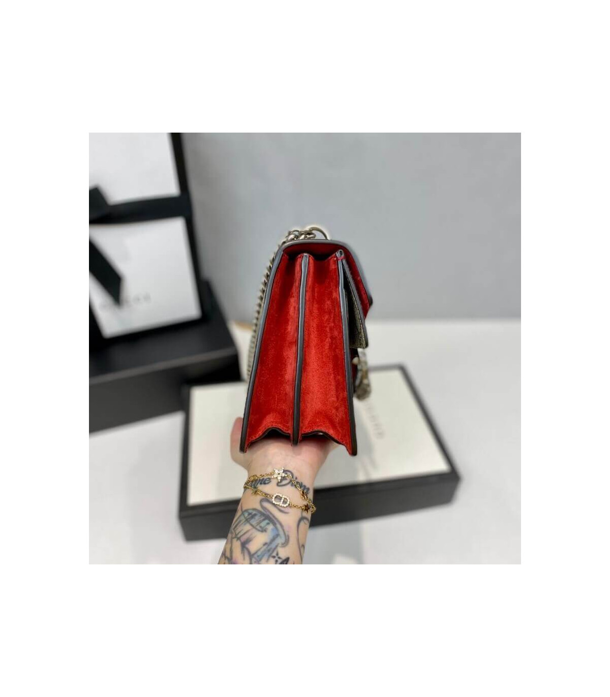 Gucci Dionysus Small GG Shoulder Bag Red