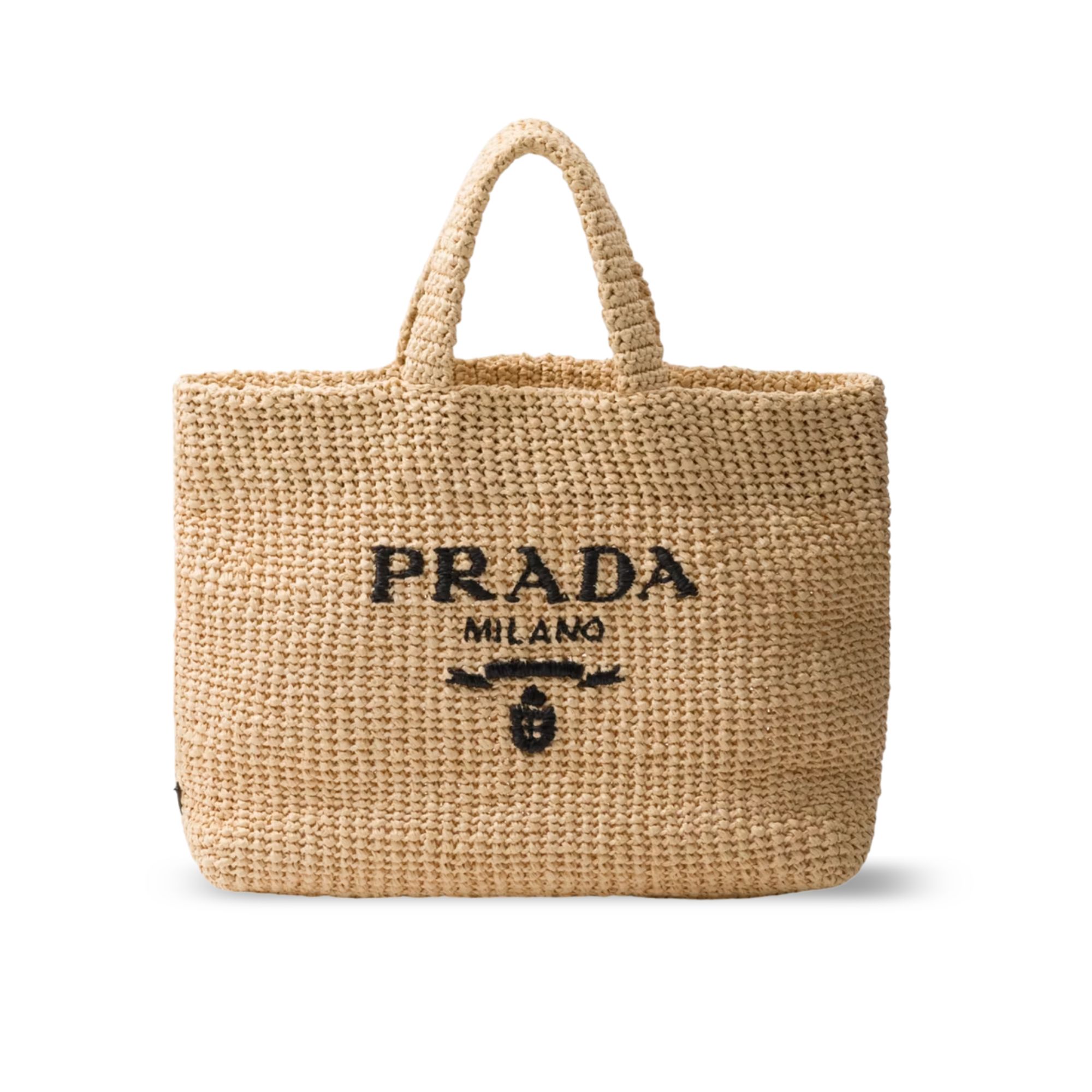 Prada Crochet Logo Tote Bag 40cm
