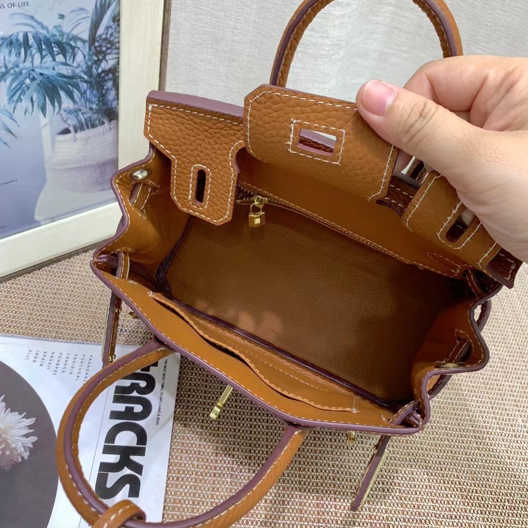 Hermes Birkin Mini Gold Hardware Epsom Brown 20Cm