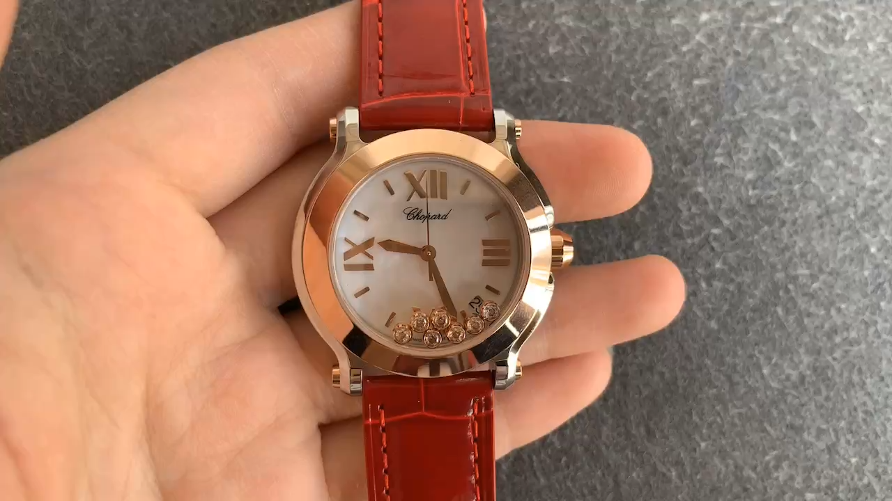 【Super Clone】Chopard Happy Sport White Diamond Dial 278475-3001