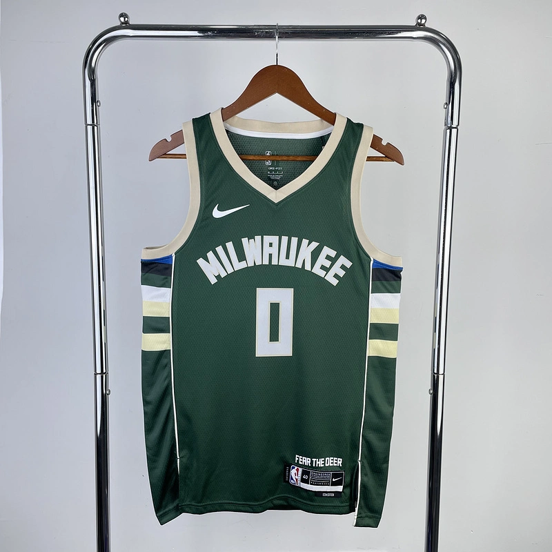 2023 NBA Milwaukee Bucks (0 LILLARD) Basketball Jersey