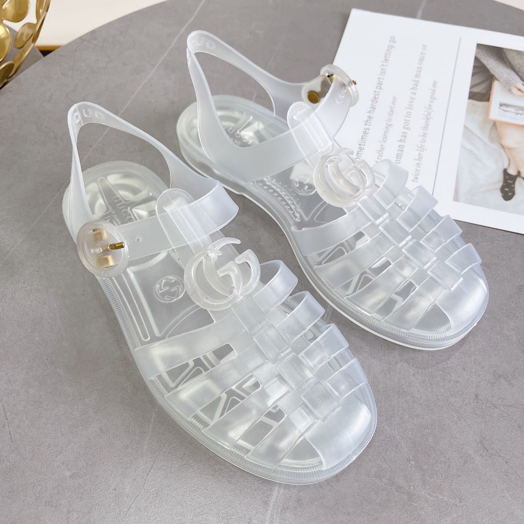 Gucci Sandal With Double G Silver 674133 Jfm00 8300