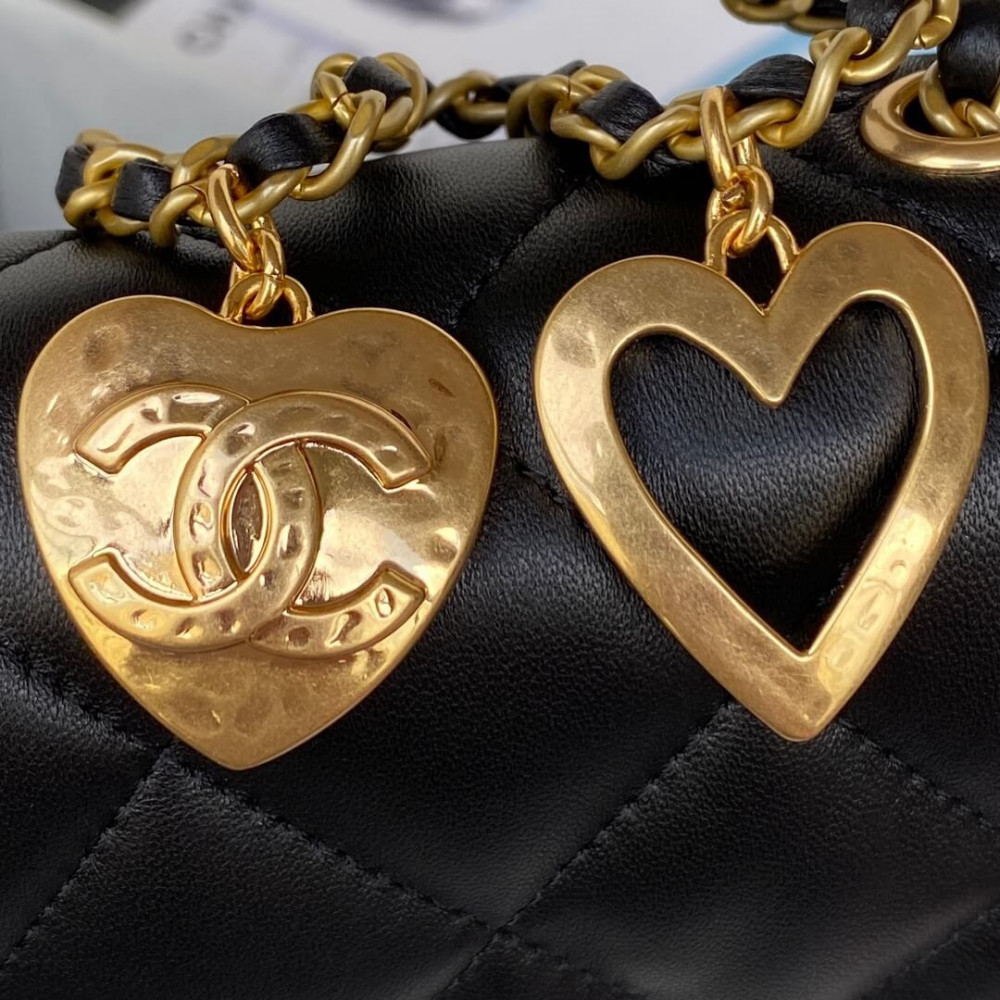 Chanel Mini Flap Bag 20cm Heart Chain