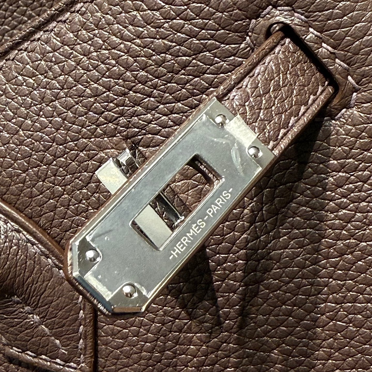 Hermes Birkin 25Cm Cafe Togo Leather Silver Hardware 237502