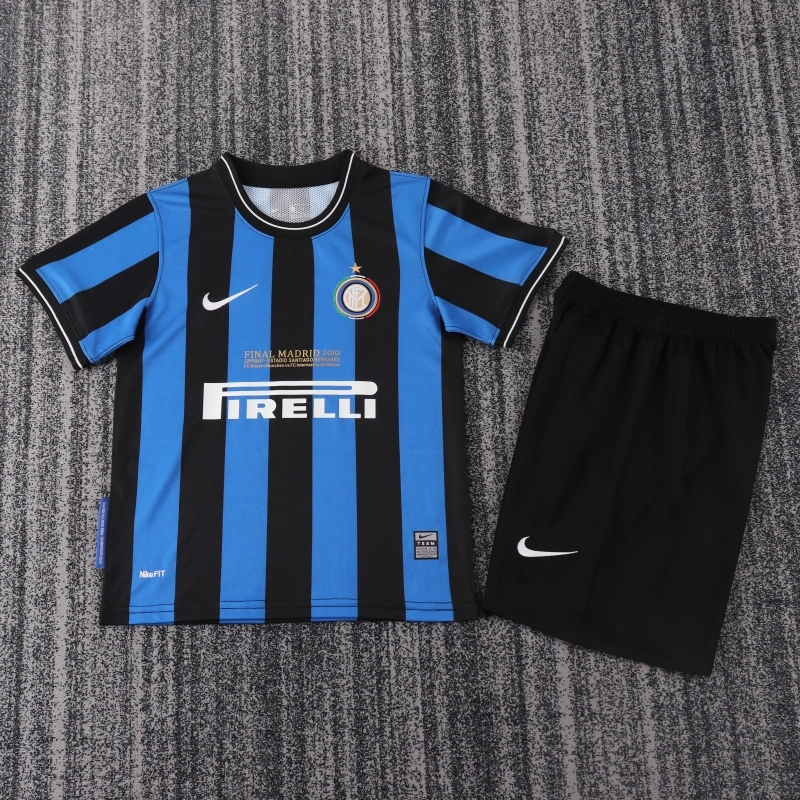 Retro Kids 2009-10 Kids Inter Milan Home Football jersey retro