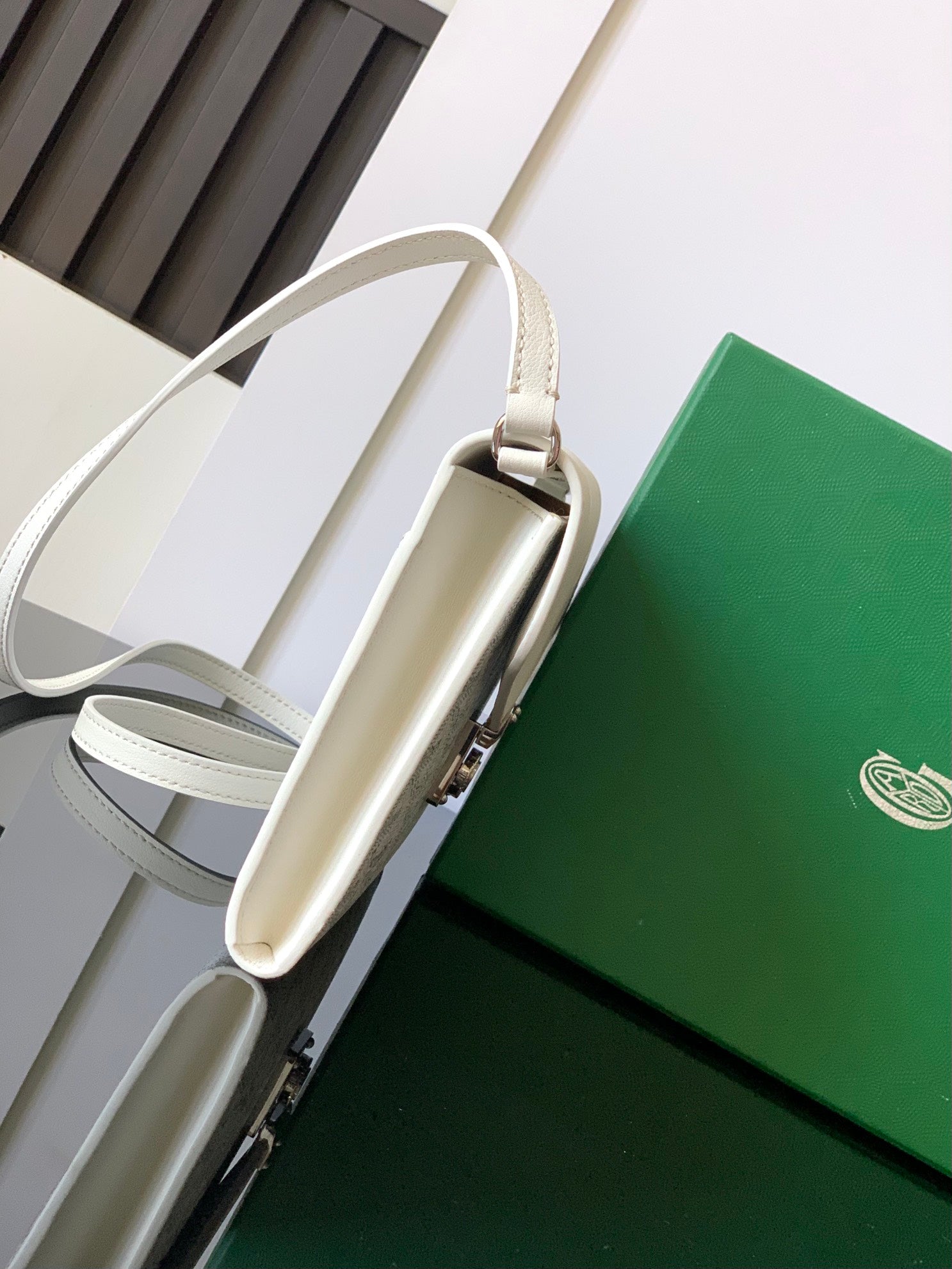 Goyard Chypre Wallet-Pouch 21cm White Goyardine Canvas And Calfskin