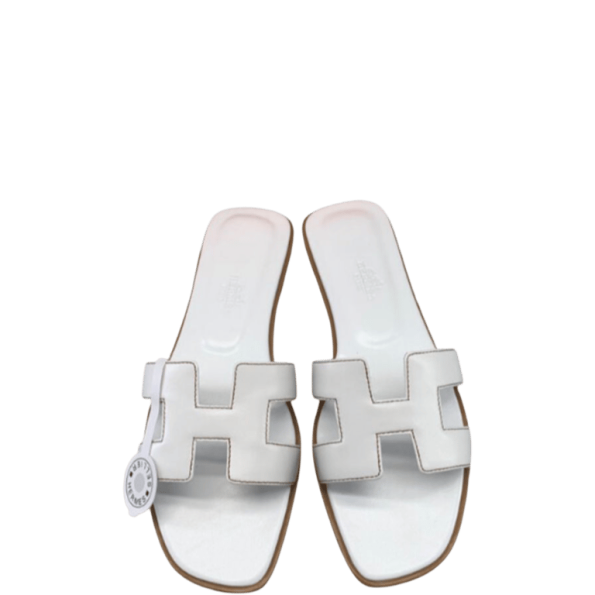 HERMES ORAN SANDAL WHITE