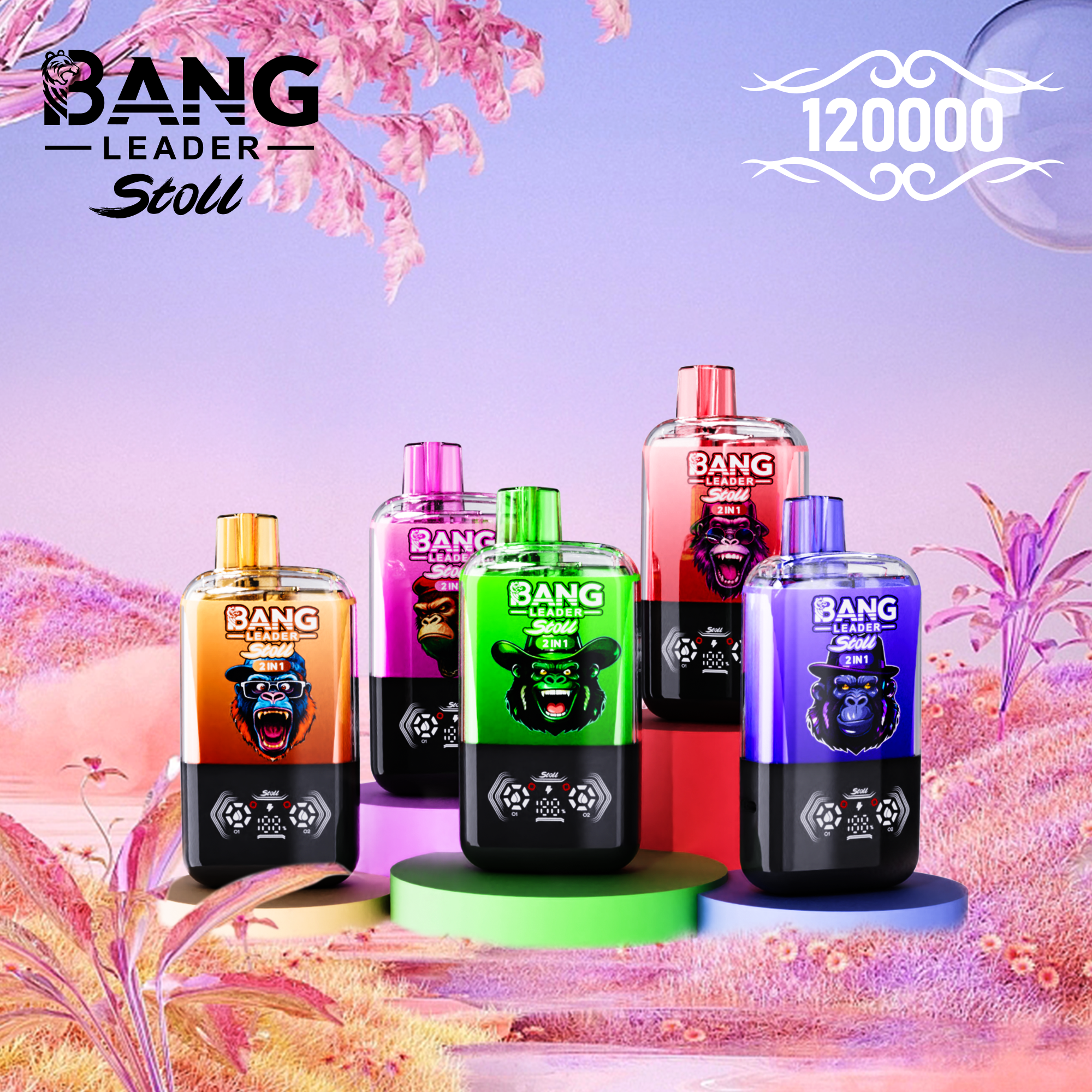 Țigară Electronică Bang Stoll 120.000 Pufuri (120K) 2-în-1 | Ecran LED & Design Premium