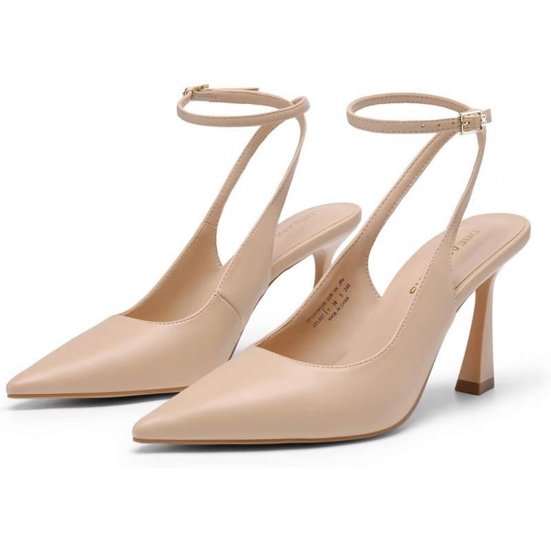 Women's Slingback Heels Pointed Toe Block
